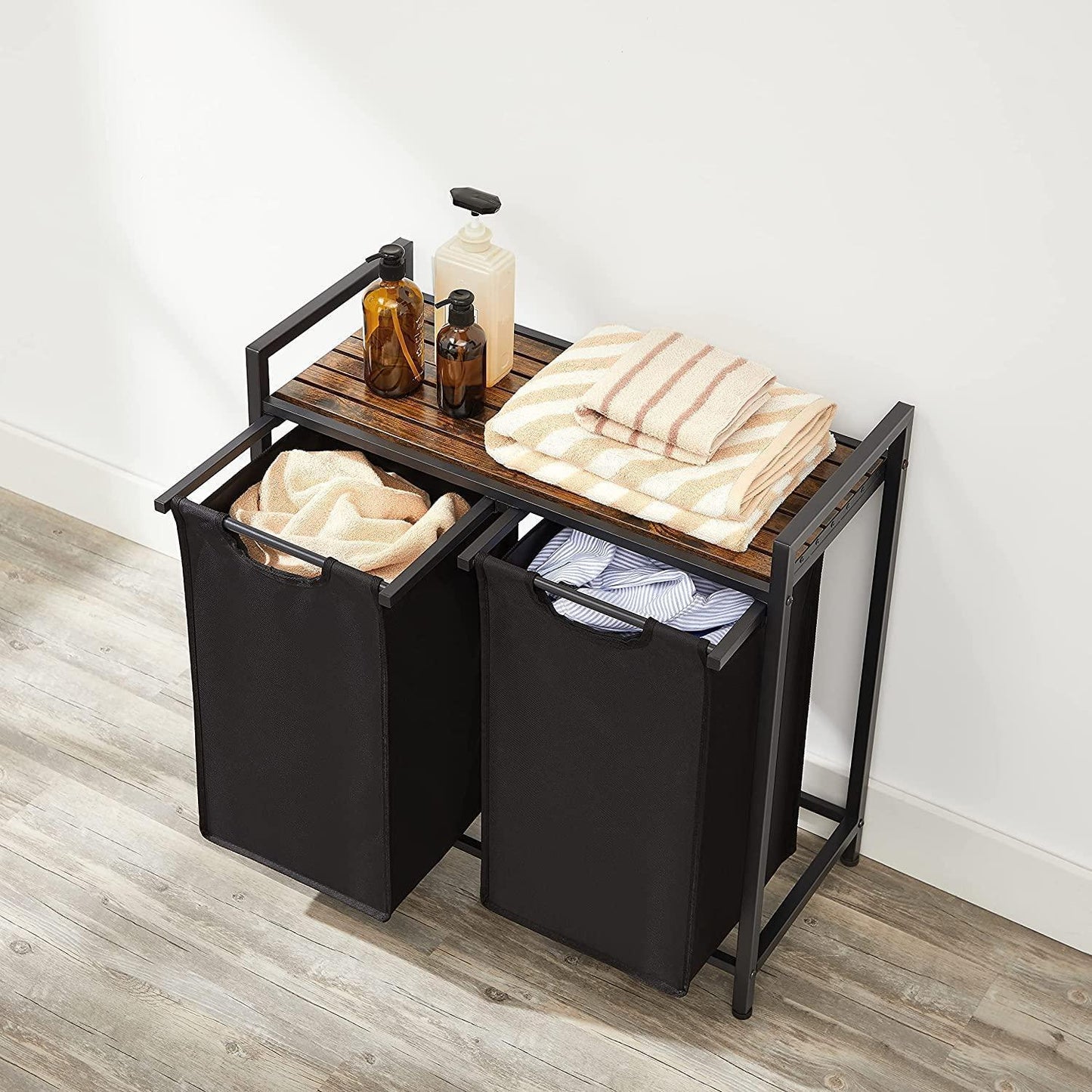 Laundry Sorter Hamper with Removable Bags FredCo
