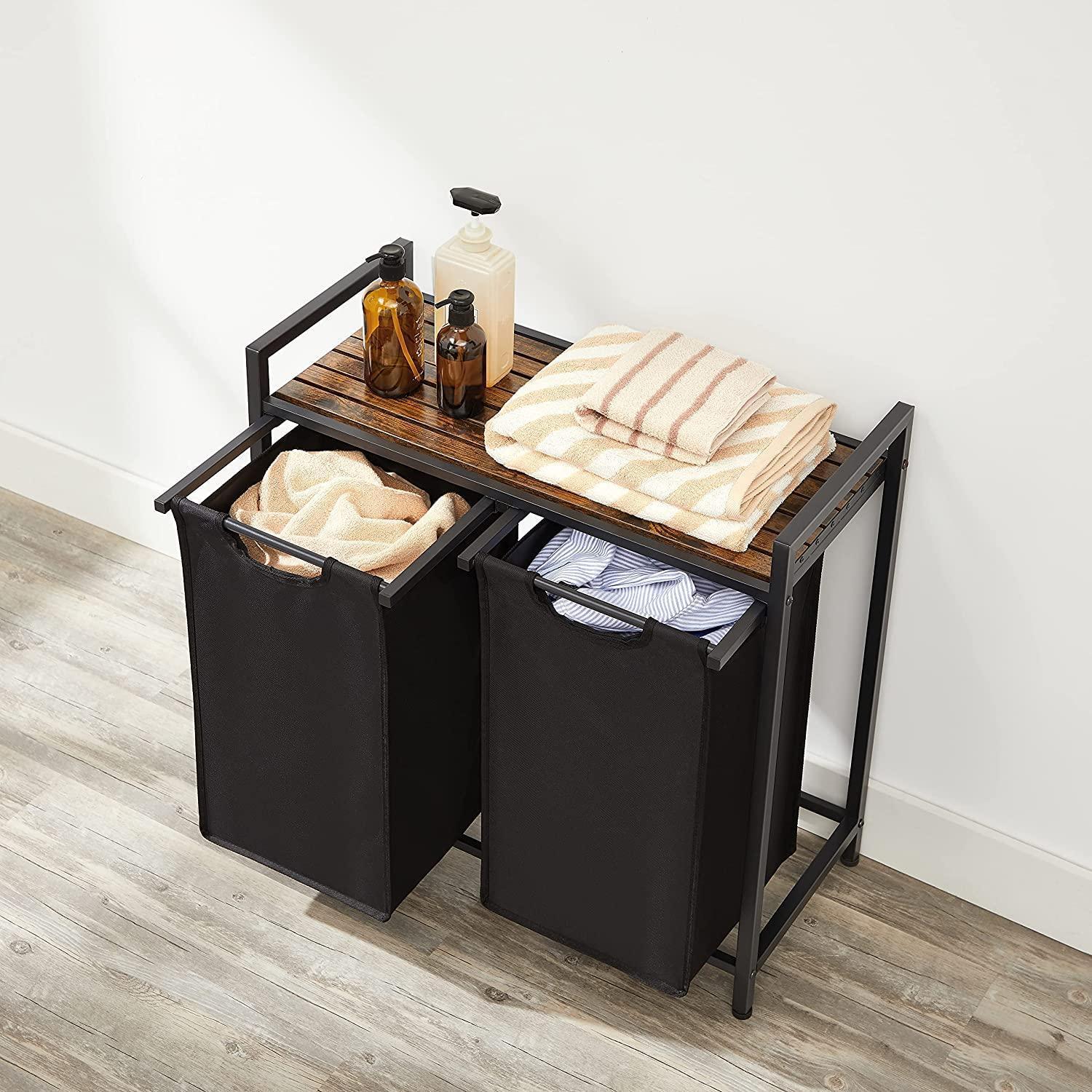 Laundry Sorter Hamper with Removable Bags FredCo