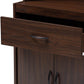 Laurana Modern and Contemporary Dark Walnut Finished Kitchen Cabinet and Hutch FredCo