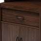 Laurana Modern and Contemporary Dark Walnut Finished Kitchen Cabinet and Hutch FredCo