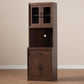 Laurana Modern and Contemporary Dark Walnut Finished Kitchen Cabinet and Hutch FredCo