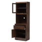 Laurana Modern and Contemporary Dark Walnut Finished Kitchen Cabinet and Hutch FredCo