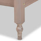 Laure French Bohemian Antique Oak Finished Wood King Size Platform Bed Frame FredCo