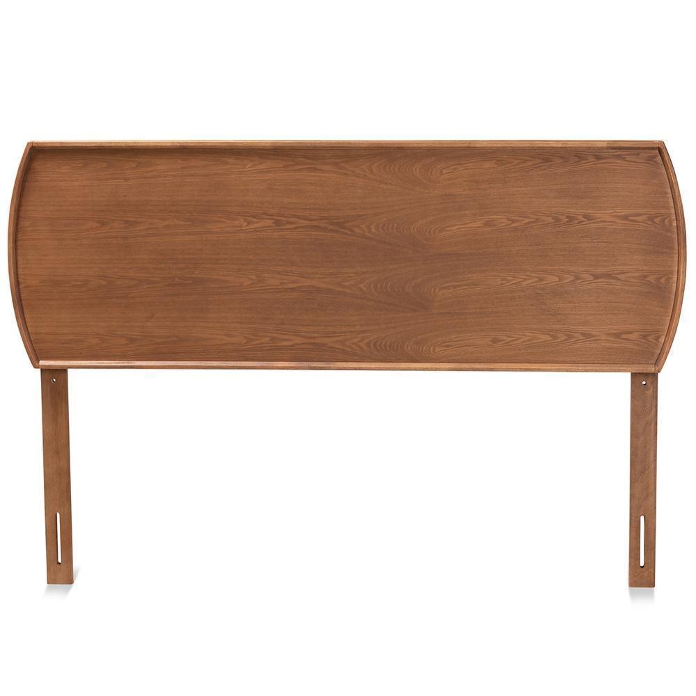 Laurien Mid-Century Modern Ash Walnut Finished Wood Full Size Headboard FredCo