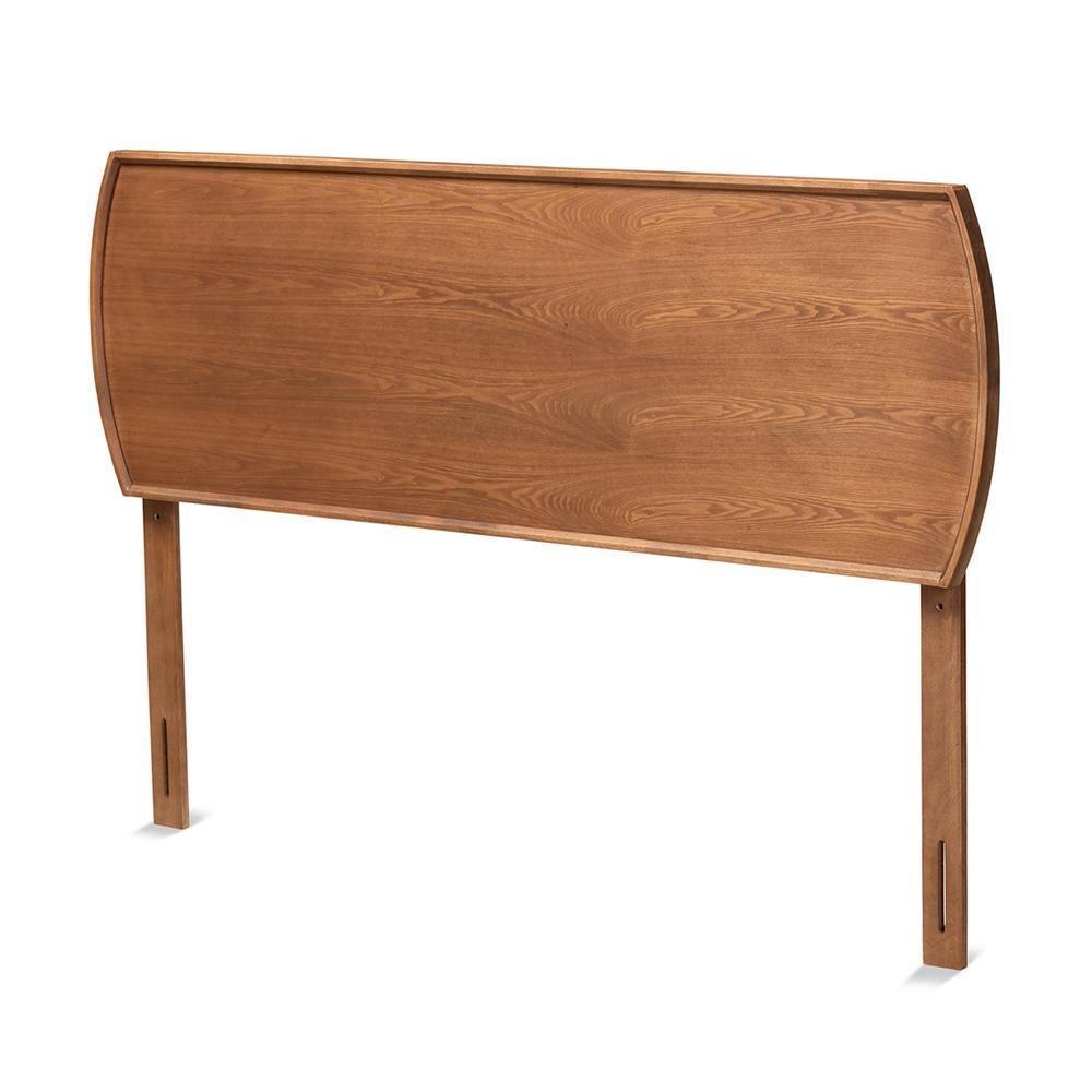 Laurien Mid-Century Modern Ash Walnut Finished Wood Full Size Headboard FredCo