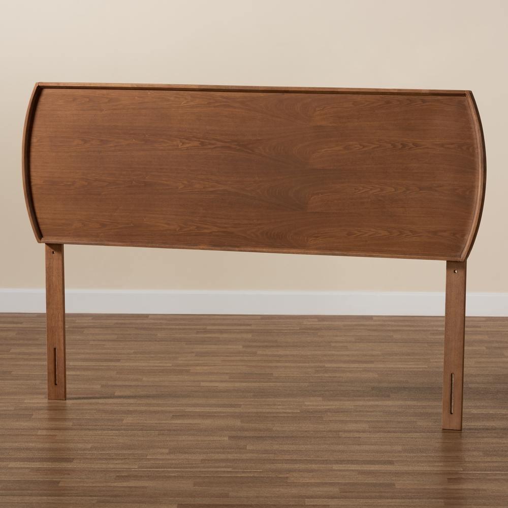Laurien Mid-Century Modern Ash Walnut Finished Wood Full Size Headboard FredCo