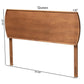 Laurien Mid-Century Modern Ash Walnut Finished Wood Full Size Headboard FredCo