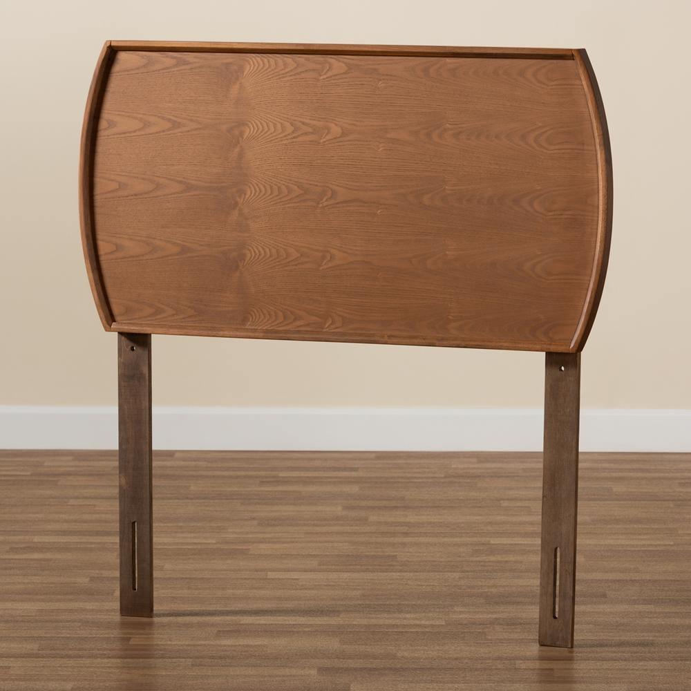 Laurien Mid-Century Modern Ash Walnut Finished Wood Twin Size Headboard FredCo