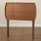 Laurien Mid-Century Modern Ash Walnut Finished Wood Twin Size Headboard FredCo