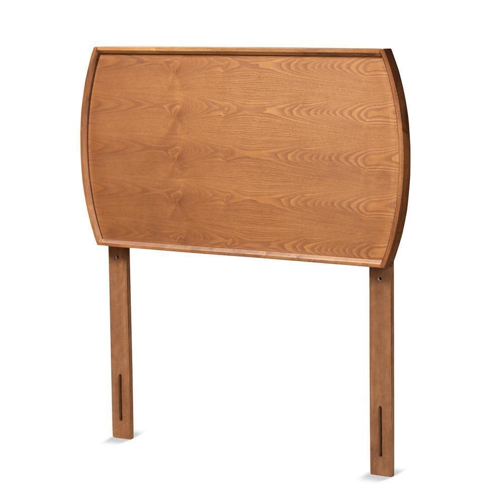 Laurien Mid-Century Modern Ash Walnut Finished Wood Twin Size Headboard FredCo