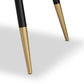 Lauro Modern and Contemporary Walnut Wood Finished and Two-Tone Gold and Black Metal Console Table FredCo