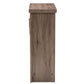Laverne Modern and Contemporary Oak Brown Finished Shoe Cabinet FredCo