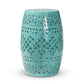 Lavinia Modern and Contemporary Teal Finished Metal Outdoor Side Table FredCo