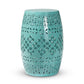 Lavinia Modern and Contemporary Teal Finished Metal Outdoor Side Table FredCo