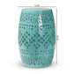 Lavinia Modern and Contemporary Teal Finished Metal Outdoor Side Table FredCo