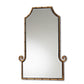 Layan Glamourous Hollywood Regency Style Gold Finished Metal Bamboo Inspired Accent Wall Mirror FredCo