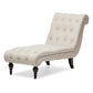 Layla Mid-century Modern Light Beige Fabric Upholstered Button-tufted Chaise Lounge FredCo