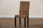 Laymi Modern Bohemian Dark Brown Mahogany Wood and Banana Fiber Dining Chair FredCo