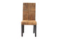 Laymi Modern Bohemian Dark Brown Mahogany Wood and Banana Fiber Dining Chair FredCo