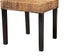 Laymi Modern Bohemian Dark Brown Mahogany Wood and Banana Fiber Dining Chair FredCo