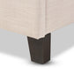 Lea Modern and Contemporary Beige Mix-Linen Queen Size Storage Platform Bed FredCo