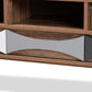 Leane Modern and Contemporary Natural Brown Finished and Multi-Colored Wood 3-Drawer TV Stand FredCo