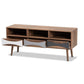 Leane Modern and Contemporary Natural Brown Finished and Multi-Colored Wood 3-Drawer TV Stand FredCo