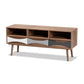 Leane Modern and Contemporary Natural Brown Finished and Multi-Colored Wood 3-Drawer TV Stand FredCo