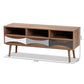 Leane Modern and Contemporary Natural Brown Finished and Multi-Colored Wood 3-Drawer TV Stand FredCo