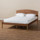 Leanora Mid-Century Modern Ash Wanut Finished King Size Wood Platform Bed FredCo
