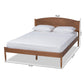 Leanora Mid-Century Modern Ash Wanut Finished King Size Wood Platform Bed FredCo