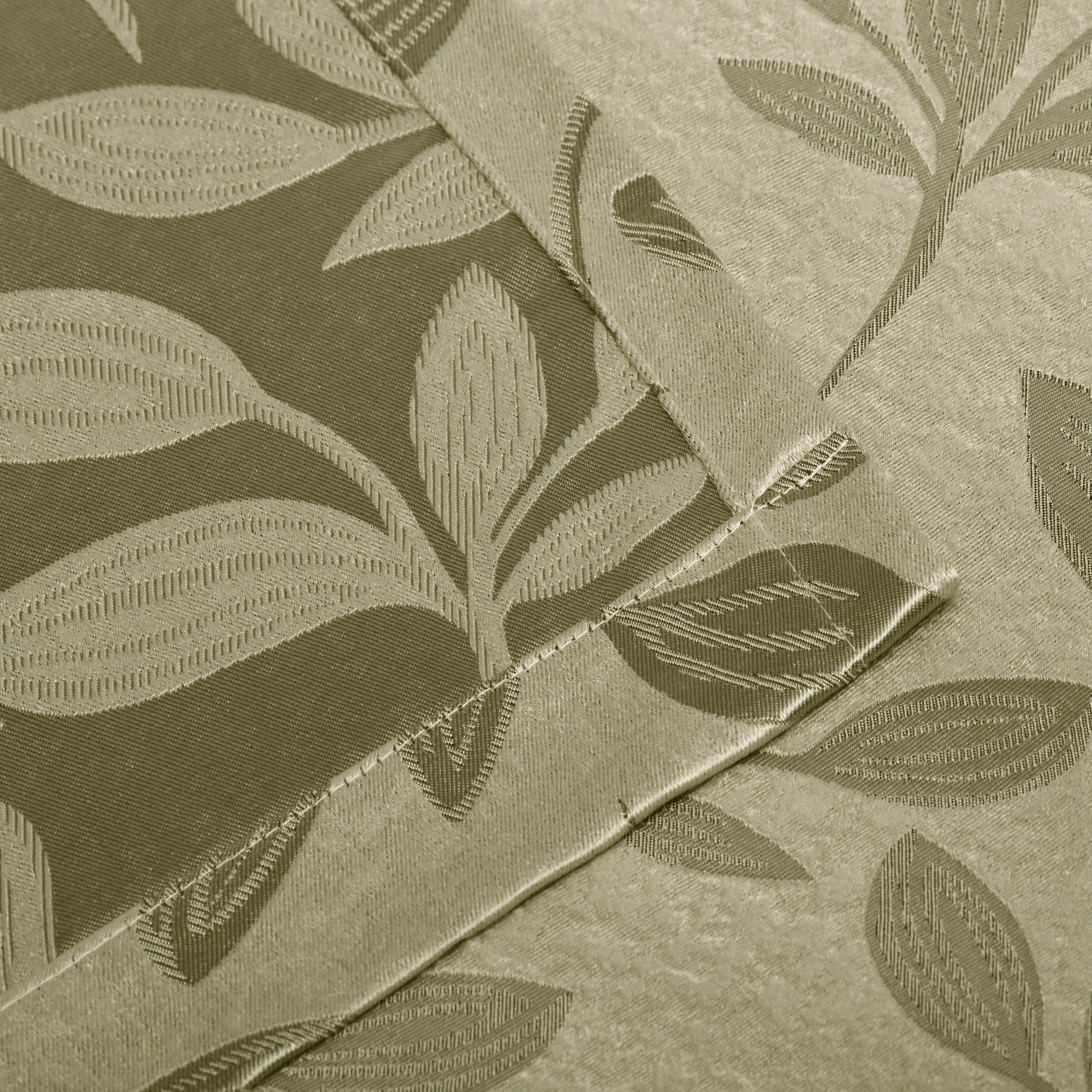 Leaves Jacquard Thermal Insulated Blackout Grommet Panel Curtain Set FredCo