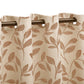 Leaves Jacquard Thermal Insulated Blackout Grommet Panel Curtain Set FredCo