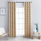 Leaves Jacquard Thermal Insulated Blackout Grommet Panel Curtain Set FredCo