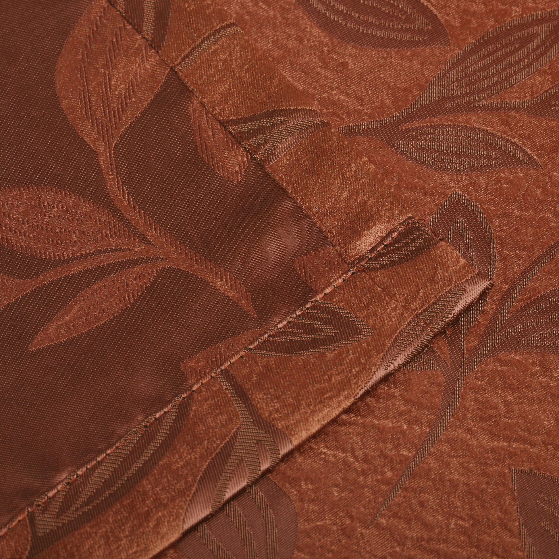 Leaves Jacquard Thermal Insulated Blackout Grommet Panel Curtain Set FredCo