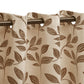 Leaves Jacquard Thermal Insulated Blackout Grommet Panel Curtain Set FredCo