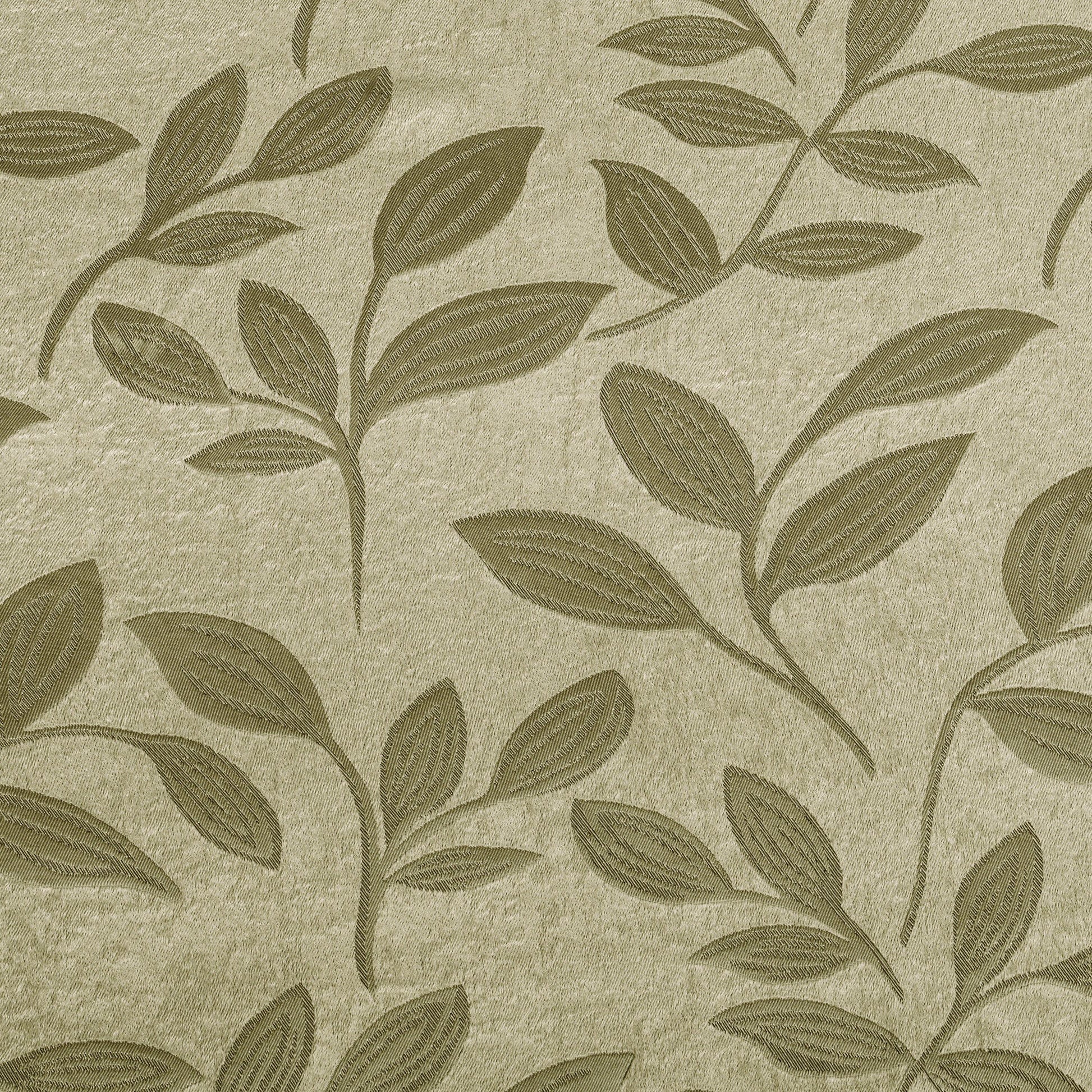 Leaves Jacquard Thermal Insulated Blackout Grommet Panel Curtain Set FredCo