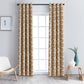 Leaves Jacquard Thermal Insulated Blackout Grommet Panel Curtain Set FredCo
