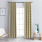 Leaves Jacquard Thermal Insulated Blackout Grommet Panel Curtain Set FredCo