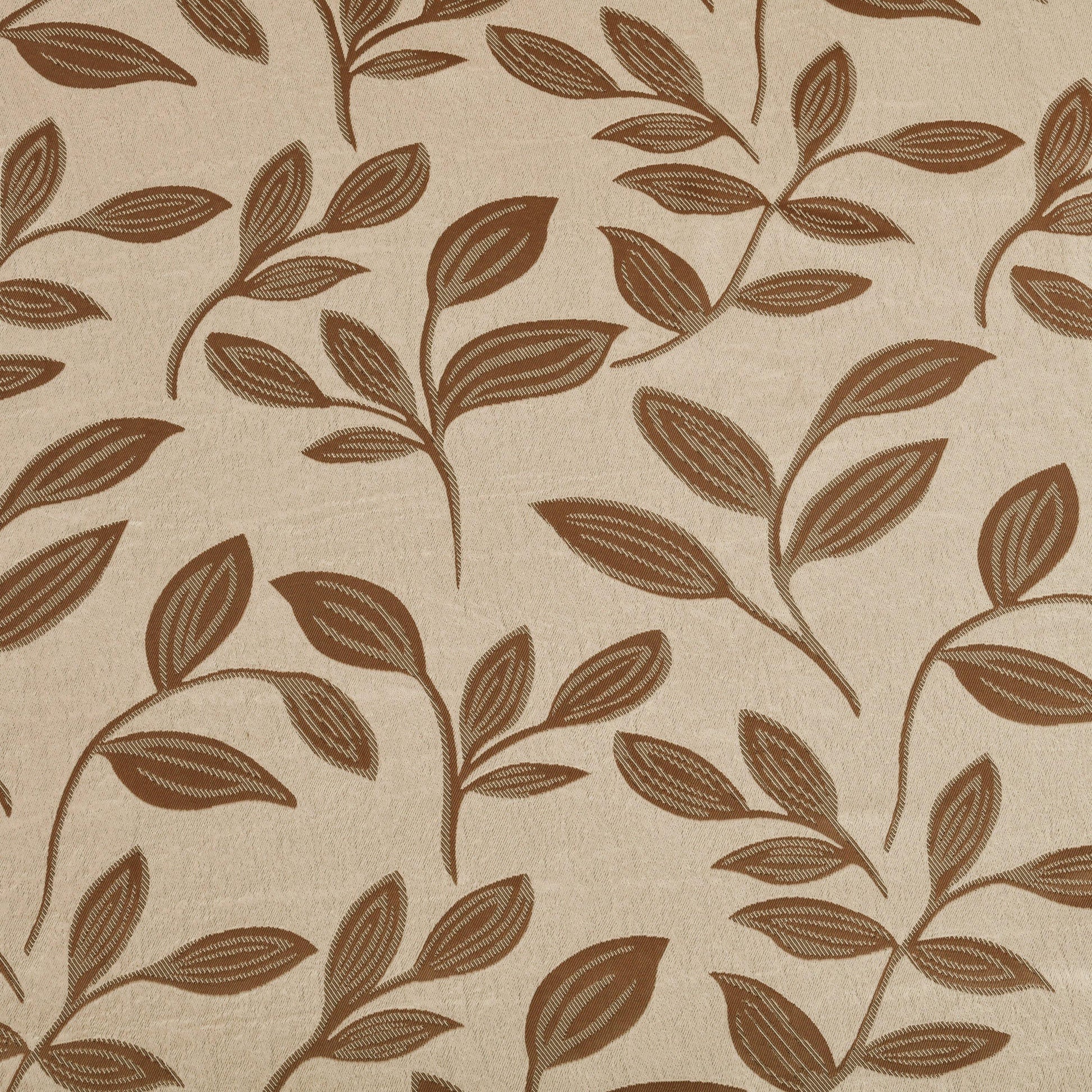 Leaves Jacquard Thermal Insulated Blackout Grommet Panel Curtain Set FredCo