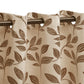 Leaves Jacquard Thermal Insulated Blackout Grommet Panel Curtain Set FredCo