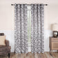 Leaves Jacquard Thermal Insulated Blackout Grommet Panel Curtain Set FredCo