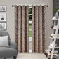 Leaves Jacquard Thermal Insulated Blackout Grommet Panel Curtain Set FredCo