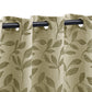 Leaves Jacquard Thermal Insulated Blackout Grommet Panel Curtain Set FredCo