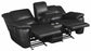 Lee Upholstered Pillow Top Arm Living Room Set Black 601061-S2 Coaster FredCo