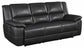 Lee Upholstered Pillow Top Arm Living Room Set Black 601061-S2 Coaster FredCo