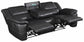 Lee Upholstered Pillow Top Arm Living Room Set Black 601061-S2 Coaster FredCo