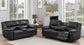 Lee Upholstered Pillow Top Arm Living Room Set Black 601061-S2 Coaster FredCo