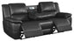 Lee Upholstered Pillow Top Arm Living Room Set Black 601061-S3 Coaster FredCo