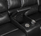 Lee Upholstered Pillow Top Arm Living Room Set Black 601061-S3 Coaster FredCo